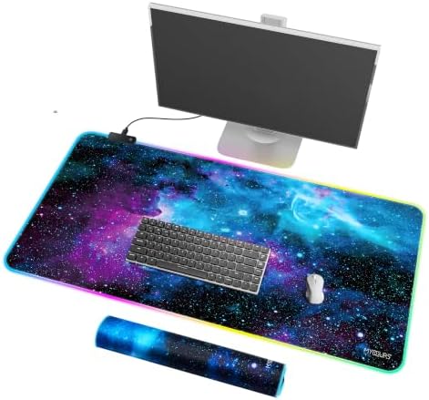 Mydours 40" x 20" RGB Gaming XXL Large Mouse Pad (Purple Universe) by Mydours