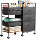 2in1 Baby Diaper Caddy Organizer and Storage Cart with Dividers and Drawers by BG-BABYGO
