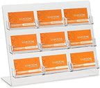 Amazom 9 Pocket Business Card/Gift Card Holder/Stand Display by SOURCEONEDISPLAYS