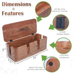 Cable Management Box, Power Strip & Extension Cord Hider, Desk Organizer - Image 3
