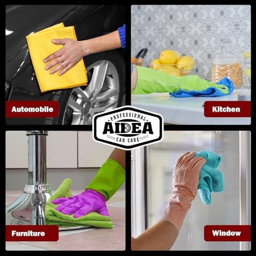 AIDEA Microfiber Cleaning Cloth-200PK, Microfiber Towels for Cars, 12×12" - Image 5