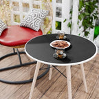MAIDERN 24 Inch Round Cork & Leather Placemats, Cuttable Size (18-24 Inch), Trimmable Dining Table Mat, Heat Resistant/Non-Slip Table Cover for Kitchen, Office, or Restauran (Black) - Image 4