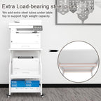 Natwind 3 Tier Large Printer Stand, 24"x20", with Charging Station,White - Image 3