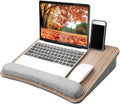 HUANUO Laptop Lap Desk with Cushion, Fit up to 15.6" Laptops, Woodgrain by HUANUO