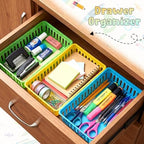 Wenqik Set of 12 Small Plastic Baskets for Organizing, Colorful - Image 5