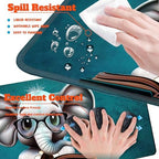 4-Piece Extended Large Mouse Pad Set for Women Men with Elephant Design Includes 35.4 x 15.7 XXL Large Mouse Pad Keyboard Wrist Rest Mouse Wrist Support and Coaster for Office Home - Image 4