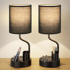 Fenmzee Bedside Lamps for Bedroom Set of 2 - Table Desk Lamp for Nightstand by Fenmzeelighting