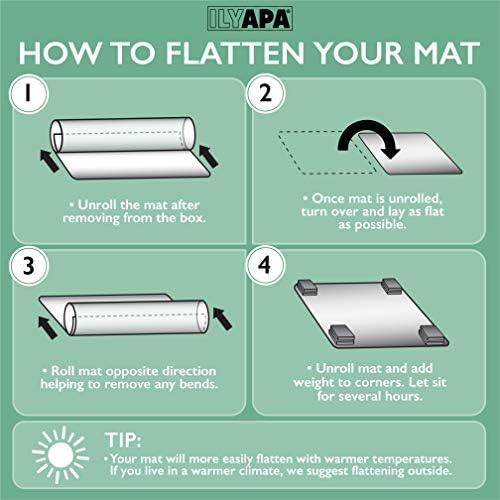 Ilyapa Clear Textured Office Desk Mat, 47x23 Inch - Plastic, Anti-Slip - Image 5