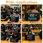 24 PCS Bulk Privacy Shields for Student Desk Blackboard Testing Dividers Motivational Words Desk Privacy Shield Study Boards Panel Partition Folder for Back to School Classroom Teacher Supplies - Image 5