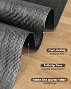 Blvornl Ultra Large Office Chair Mat for Hardwood Floor, Rolling Chair Mat for Hard Wood, Large Anti-Slip Hard Floor Protector, Heavy Duty Computer Desk Rug for Office and Home 50"*63" Black - Image 3