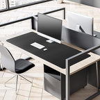 MAIDERN 51.2”x 19.6” Cork & Leather Desk Pad, Large Desk Mat (Black) - Image 4