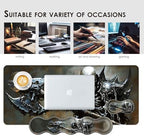 Large Keyboard Mouse Pad Set, Extended Mouse Pad+Keyboard Wrist Rest Support, Memory Foam Ergonomic Easy Typing, 4Pcs (31.5×11.8 in) Desk Pad Set for Office Home,Funny Skeleton - Image 7