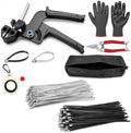 200 Pcs Metal Zip Ties Gun Kit, Heavy Duty Stainless Steel Zip Ties by PEGCRAF
