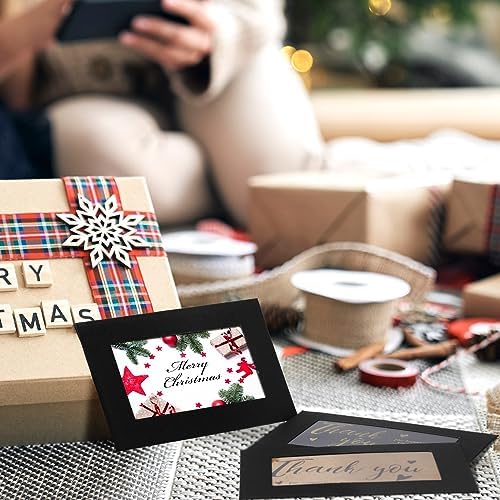 Uiifan 300 Pcs Window Gift Card Envelopes 4x2.8 Inch,Black - Image 5