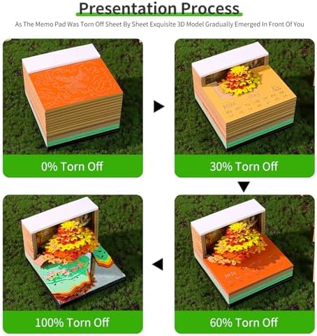 3D Time Piece Calendar, 2027 Desk Calendar With LED Light, 3d Tree Memo Pad Creative Desk Calendar, Christmas Gift for Colleague Friend, Desktop Decoration - Image 4