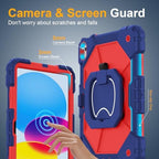 Case for iPad (A16) 11th/10th Generation 11/10.9 Inch 2025/2022, Ubearkk for iPad a16 case with Screen Protector, 360 Degree Rotating Stand Shoulder Strap Pencil Holder,Navy Red - Image 6