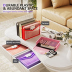 ThinkTex Plastic Expanding File Folder, Transparent Envelopes with Snap - Image 3