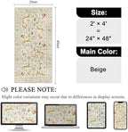 DUKINO 2x4 Rug for Entryway, Animal Washable Runner Rug for Kitchen, Beige - Image 2