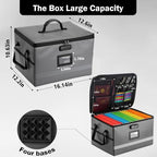 EXLIFBAG Fireproof File Organizer with Lock, 1 Layer - Image 3