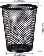 Leelosp 24 Pcs Pen Holder Mesh Pen Cup Bulk Metal Pencil Cup Holder for Desk Black Organizer Round Office Classroom for Back to School Students Kids Adult - Image 2