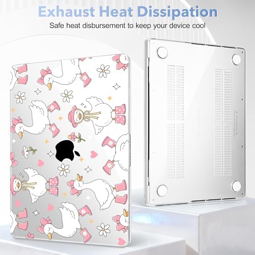May Chen for 2026 MacBook Pro 14-inch M5 M4 M3 M2 M1 Pro/Max Chip, Release 2026 2025-2021, Model A3427 A3426 A3434 A3112 A3401 A3185, Plastic Hard Shell with Keyboard Cover, Cute Goose Spring - Image 4