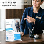 Acrylic Brochure Holder 8.5 x 5.5 Inch, 6 Pack, Bi-fold Flyer Desk Holder - Image 5