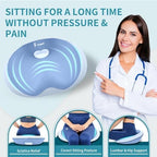 FLORICH Seat Cushion Lumbar Support Pillow for Office Chair, Car Lower Back Support, Ergonomic Desk Chair Pillow for Butt and Back Support of Memory Foam Seat Pad(Blue) - Image 4