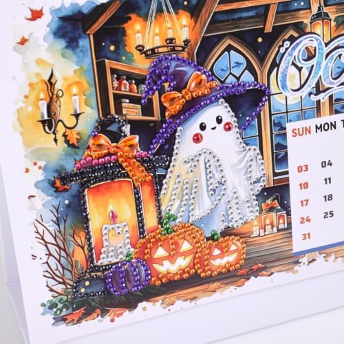 icceemee 2027 Calendar Desk Calendar DIY Diamond Painting Art with Animals theme Calendar, Monthly Flip Planner with To-Do List, Handmade Craft for Office & Home Decor Gift - Image 6