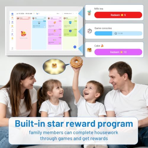 21.5" Smart Wall Calendar 2026 Planner & Chore Chart, Touchscreen - Image 4