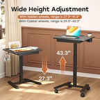 Small Mobile Standing Desk with Drawer, 23.6" x 19.7" Top - Image 4