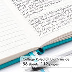 feela 15 Pack Pocket Small Notebooks Bulk, Mini Cute Notepads Hardcover College Ruled Lined Journals with Pen Holder for School Business Memos, with 15 Black Pens, 3.5”x 5.5”, A6, Emerald - Image 3