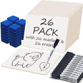26 Pack Dry Erase Boards, 9"x12" Double Sided Easel Personal Small Whiteboards for Kids, Education Teacher Classroom Bulk, Mini Portable Handheld Drawing Writing White Boards Lapboards for Students by Unknown