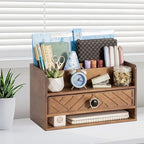 Desk Organizer with Drawer, Countertop Bill Mail Organizer and File Storage - Image 6