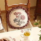 ISAENNE Designer Linen Throw Pillow Cover,Set of 2,Diameter 16"-Helena D - Image 4