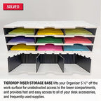 Ultimate Office TierDrop Riser Storage Base, Lifts Sorter 5 inches, 3 Slots - Image 3