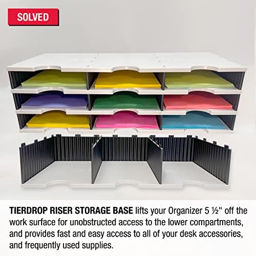 Ultimate Office TierDrop Riser Storage Base, Lifts Sorter 5 inches, 3 Slots - Image 3