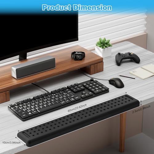 Leolee L-Shaped Desk Long Wrist Rest Elbow 60CM, Black Arm Rest for Desk - Image 6