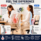 Back Support for Office Chair,Lumbar Support Pillow for Office Chair,Back Pillow for Chair,Memory Foam Back Cushion for Car Seat,Computer Chair Cushion,Removable &Washable Cover (Enhanced Pink) - Image 4