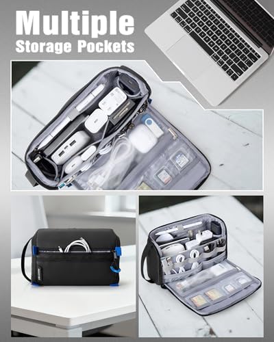 Smasrob Electronics Organizer Travel Case, Tech Bag Charger Pouch, Black - Image 2
