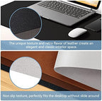 Desk Mat Wireless Charging Mouse Pad Large 32x16 Journey Desk Pad Mat with Wireless Charger Waterproof Black Leather Computer Mat with Phone Charger Mousepad Non-Slip for Keyboard and Mouse - Image 2