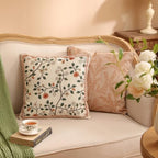 ISAENNE Designer Elegant Linen Throw Pillow Cover,Set of 2,18"x18"-Flora A - Image 7