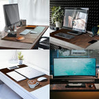 Leather Desk Mat Set (32x16) - Full Grain Large Computer Gaming Mouse Pad - Image 5