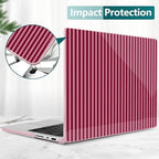 DONGKE Compatible with MacBook Pro 16 Inch Case (2026-2021 Release, M5 M4 M3 M2 M1 Pro/Max Chip), Plastic Hard Shell with Keyboard Cover & Screen Protector for MacBook Pro 16", Red & Pink Stripes - Image 5
