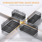 INCLY 4 Pack Upgrade Pegboard Baskets, 4 Sizes Square Metal Mesh Basket - Image 6