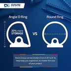 Premium Economy 3-Ring Binder, Spine Label, 2" Round Rings, Navy Blue, 6 Pk - Image 3