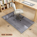 30" x 48" Gray Tempered Glass Chair Mat for Carpet & Hard Floors - Image 4