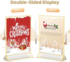Acrylic Sign Holder 8.5X11 Gold Frames Double-Sided Picture Frame - Image 3
