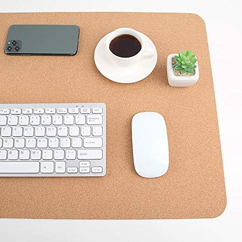 Ruby Lil Natural Cork & Leather Office Desk Mat, Dual Use Desk Matt for Desktop,Ultra Thin Waterproof PU Leather Mouse Pad,Working for Home Accessories,Orange,31"x 16" - Image 3