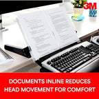 3M Adjustable in-Line Document Holder, Black, DH640, 1 Pack/Case - Image 3