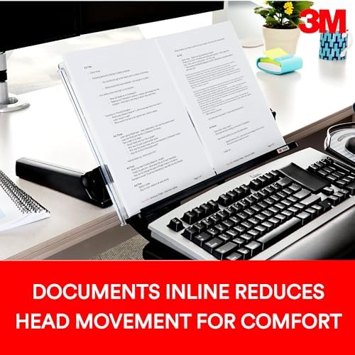 3M Adjustable in-Line Document Holder, Black, DH640, 1 Pack/Case - Image 3